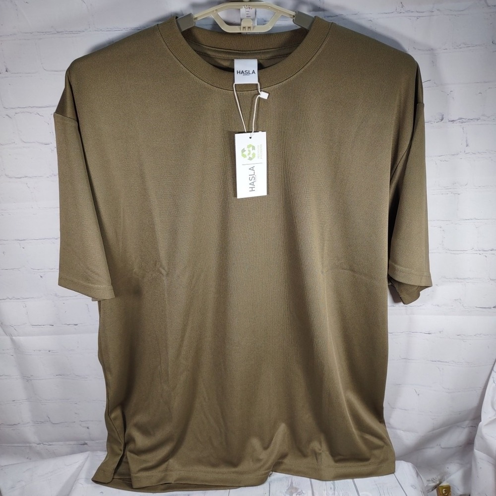 HASLA Men's XXL Performance T-Shirts Hunter Green Moisture Wicking NWT